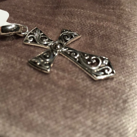 925 Sterling Silver Fancy Scroll Cross NWTS - Picture 4 of 7